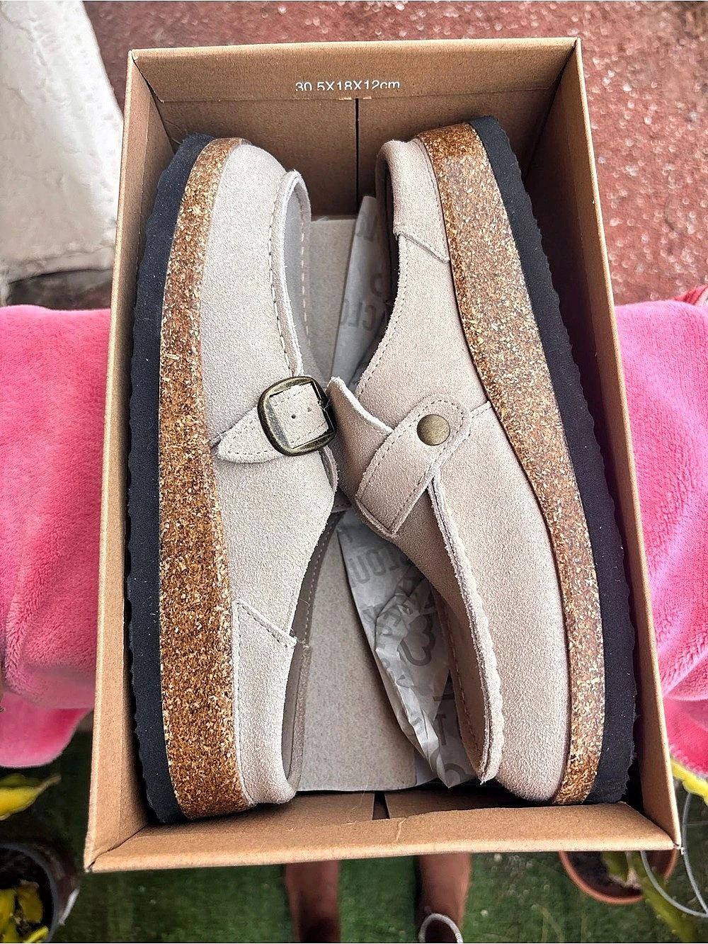 Project Cloud Carline Stone Suede Leather Clogs Women’s Size 11